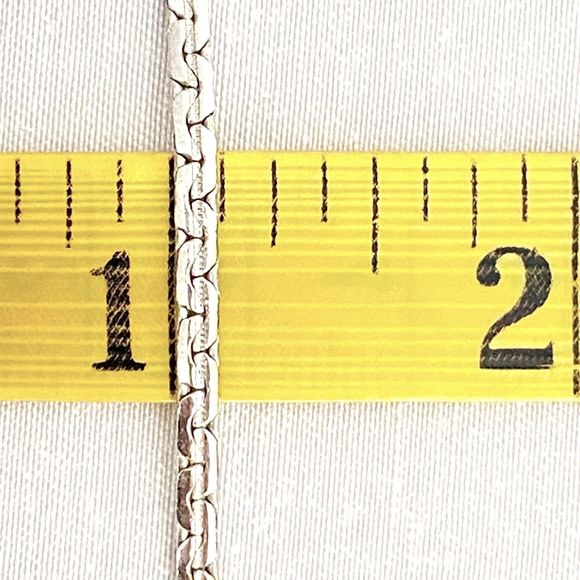 Monet Opera Necklace Silver Tone Flat Cobra Variation Links - Picture 8 of 8